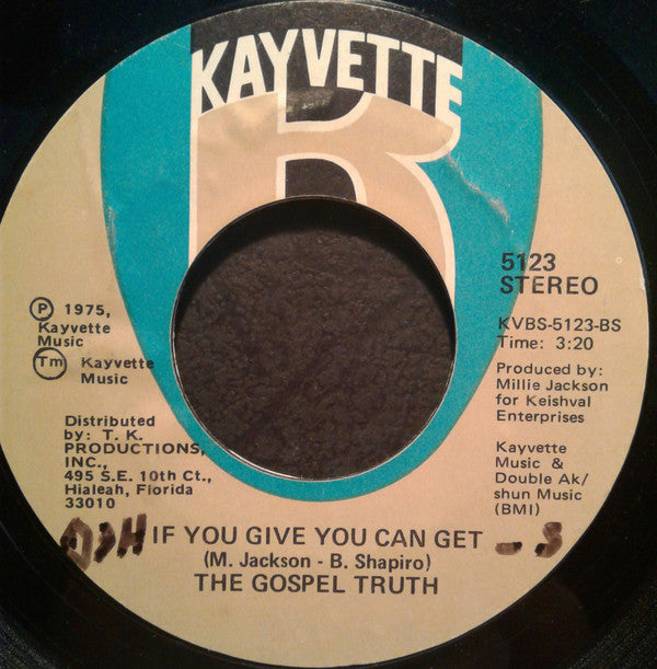 The Gospel Truth : Uphill Peace Of Mind (7", Styrene)