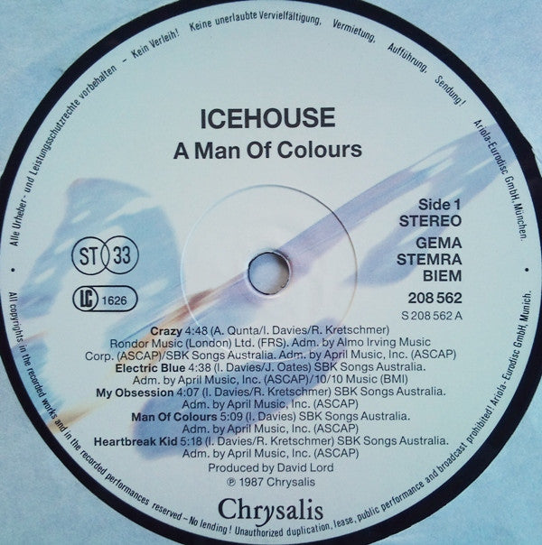 Icehouse : Man Of Colours (LP, Album)