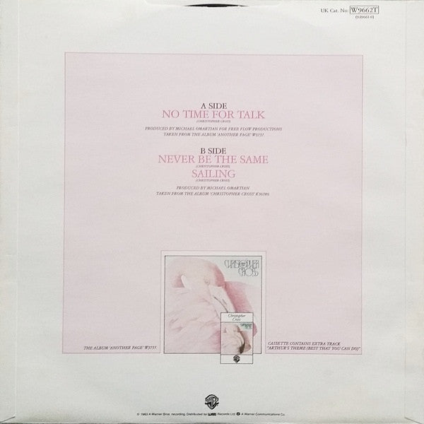 Christopher Cross : No Time For Talk (12", Ltd)