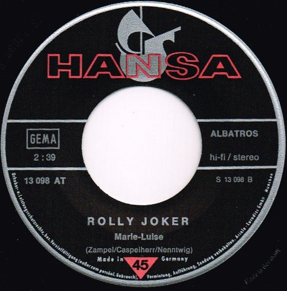 Rolly Joker : Der Mensch Ist Ein Gewohnheitstier / Marie-Luise (7", Single)