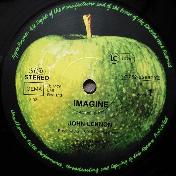 John Lennon : Imagine / Working Class Hero (12", Maxi)