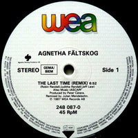 Agnetha Fältskog : The Last Time (12", Maxi)