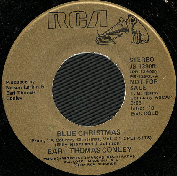 Earl Thomas Conley : White Christmas / Blue Christmas (7", Promo)