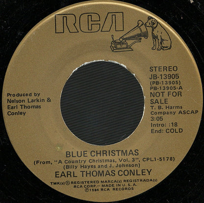 Earl Thomas Conley : White Christmas / Blue Christmas (7", Promo)