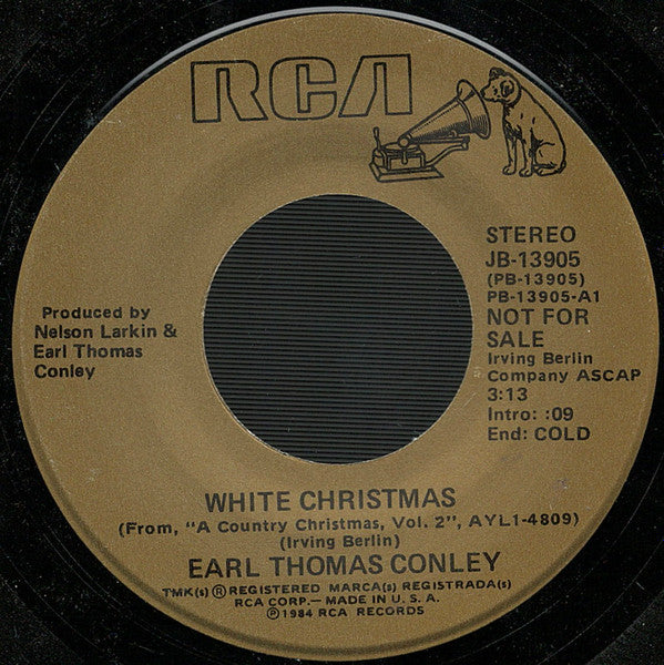 Earl Thomas Conley : White Christmas / Blue Christmas (7", Promo)