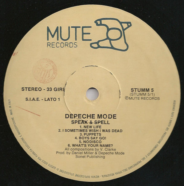 Depeche Mode : Speak & Spell (LP, Album, Mut)