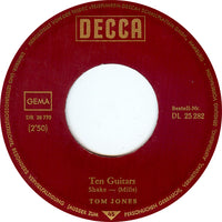 Tom Jones : Detroit City / Ten Guitars (7", Single)