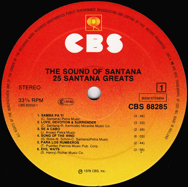 Santana : 25 Hits (2xLP, Comp, Gat)
