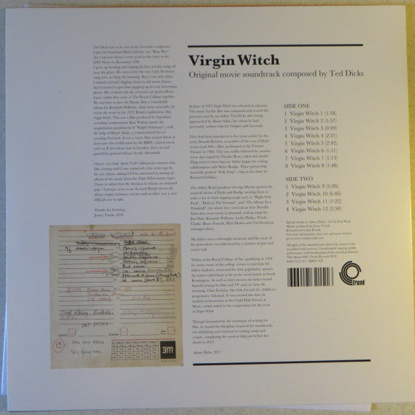 Ted Dicks : Virgin Witch (Original Motion Picture Soundtrack) (LP, Album)
