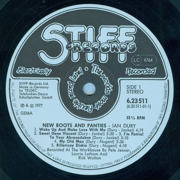 Ian Dury : New Boots And Panties!! (LP, Album, RE)