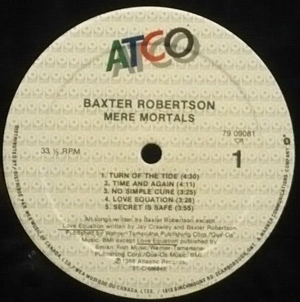 Baxter Robertson : Mere Mortals (LP, Album)
