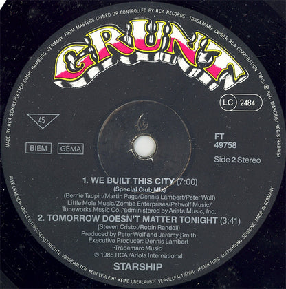 Starship (2) : Nothing's Gonna Stop Us Now (12", Maxi)