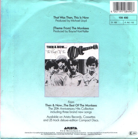 The Monkees : That Was Then, This Is Now (7", Single)