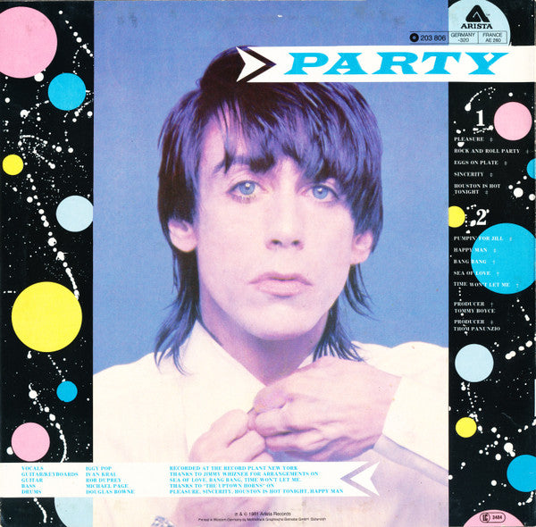 Iggy Pop : Party (LP, Album)