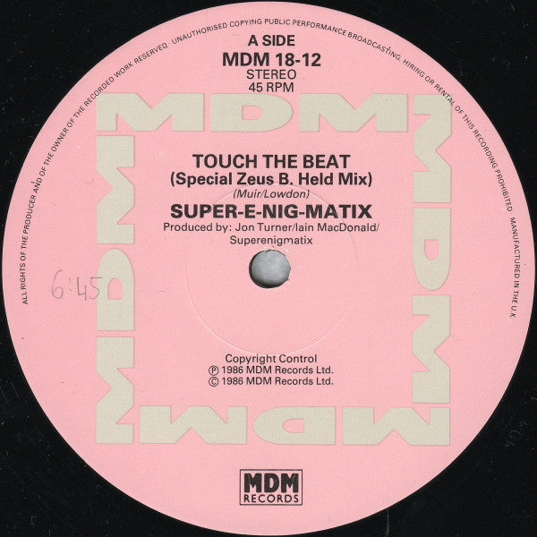 Super-E-Nig-Matix : Touch The Beat (12")