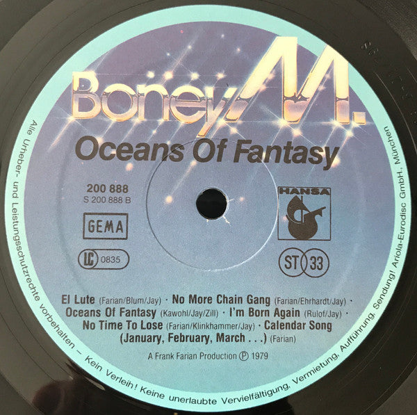 Boney M. : Oceans Of Fantasy (LP, Album, Son)