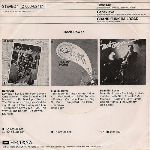 Grand Funk Railroad : Take Me (7", Single)