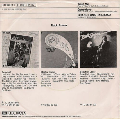 Grand Funk Railroad : Take Me (7", Single)