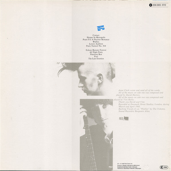 Anne Clark : Changing Places (LP, Album, Gre)