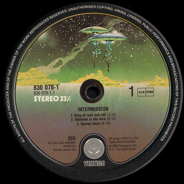 Dio (2) : Intermission (12", MiniAlbum)
