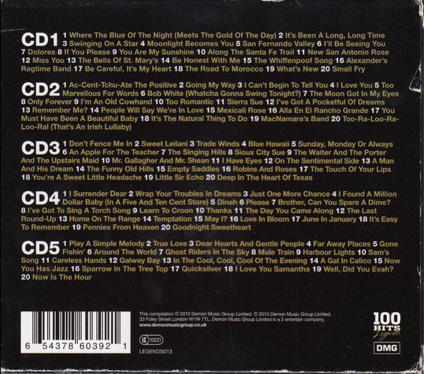 Bing Crosby : 100 Hits Legends (5xCD, Album, Comp)