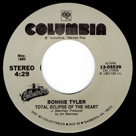 Bonnie Tyler : Total Eclipse Of The Heart / Holding Out For A Hero (7", Single, RE, Car)