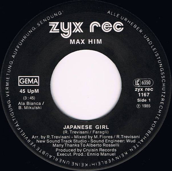 Max-Him : Japanese Girl (7", Single)