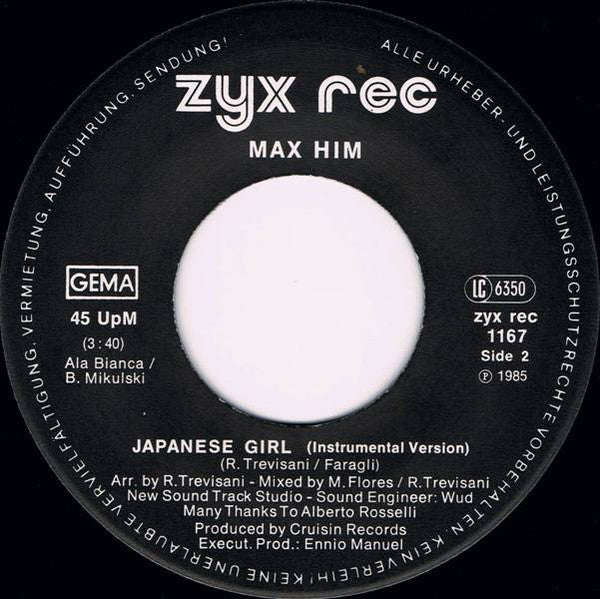 Max-Him : Japanese Girl (7", Single)