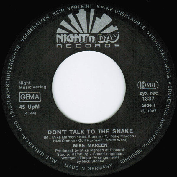 Mike Mareen : Don't Talk To The Snake (7", Single)