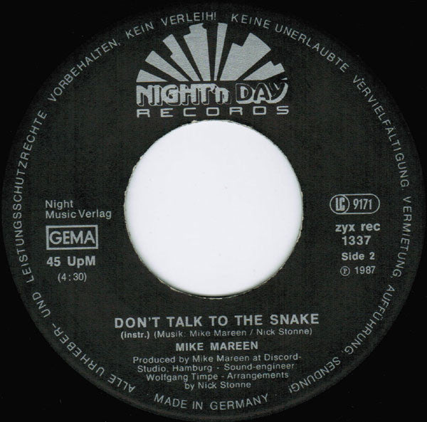 Mike Mareen : Don't Talk To The Snake (7", Single)