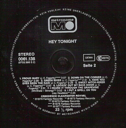 Creedence Clearwater Revival : Hey Tonight (LP, Comp)