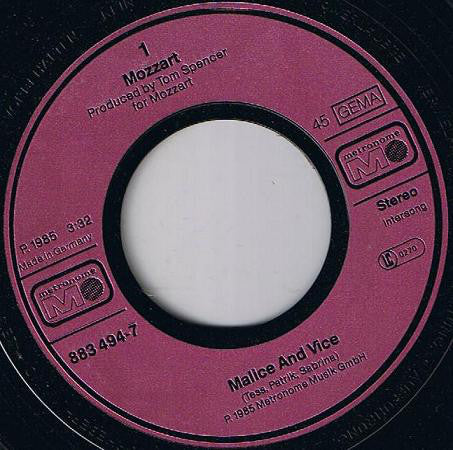 Mozzart : Malice & Vice (7", Single)