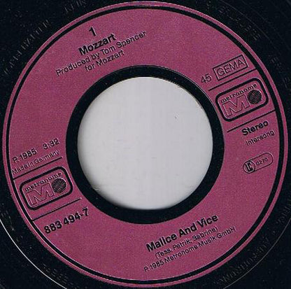 Mozzart : Malice & Vice (7", Single)