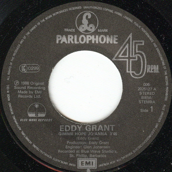 Eddy Grant : Gimme Hope Jo'Anna (7", Single, Bla)