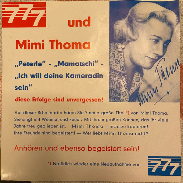 Mimi Thoma : Bleib So Wie Du Bist Jonny (7", Single, Mono)