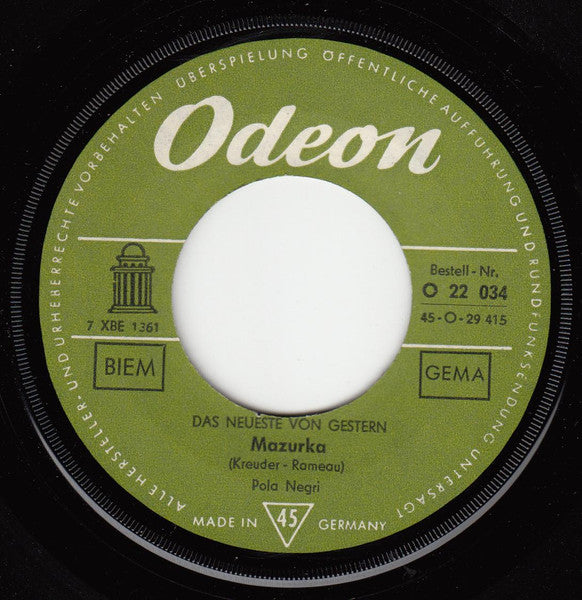 Pola Negri : Mazurka (7", Single)