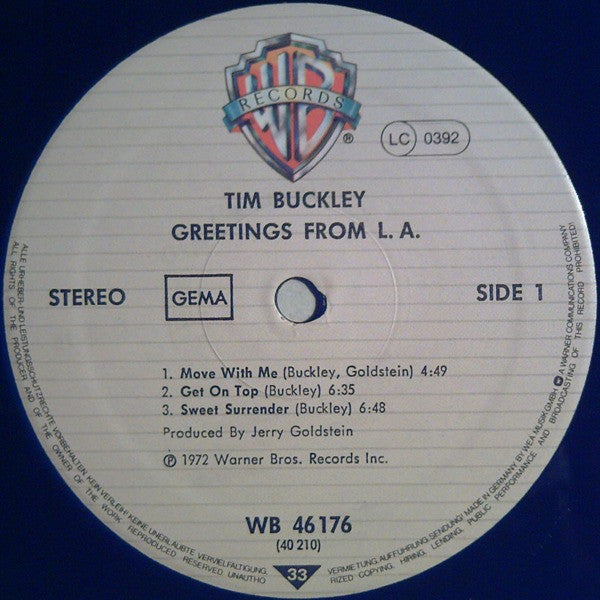 Tim Buckley : Greetings From L.A. (LP, Album, RE)