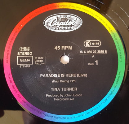 Tina Turner : Paradise Is Here (Special Tour Souvenir Package) (12", Maxi, Gat)