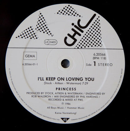 Princess : I'll Keep On Loving You (12", Maxi)