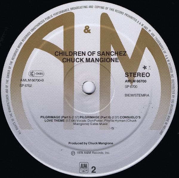 Chuck Mangione : Children Of Sanchez (2xLP, Album)