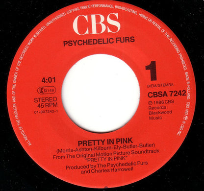The Psychedelic Furs : Pretty In Pink (7", Single)