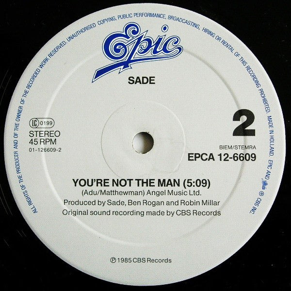 Sade : The Sweetest Taboo (Extended Version) (12", Maxi)