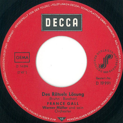 France Gall : Ein Bißchen Goethe, Ein Bißchen Bonaparte (7", Single, Mono, No )