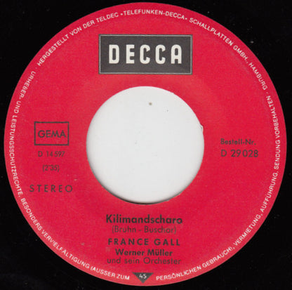 France Gall : Wassermann Und Fisch / Kilimandscharo (7", Single)