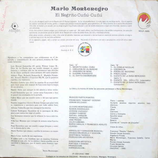 Mario Montenegro : El Negrito Cuñu-Cuñu (LP, Album)