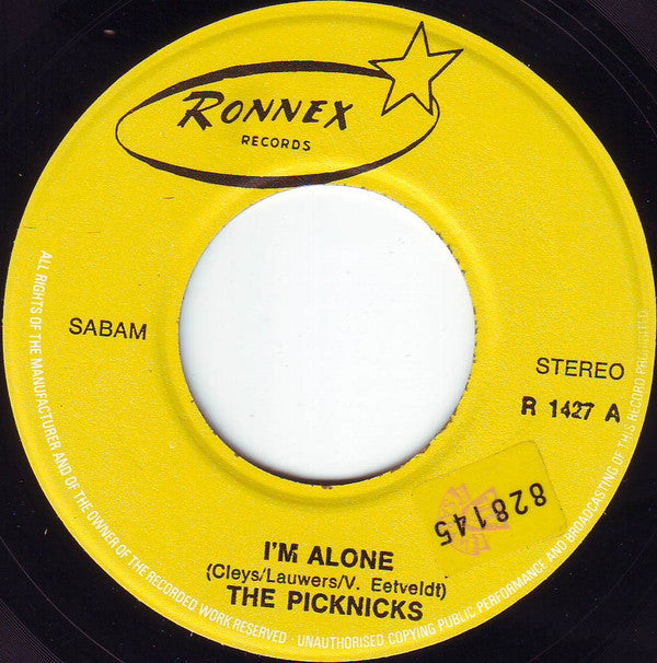 The Picknicks : I'm Alone / I'm Running (7", Single, Yel)