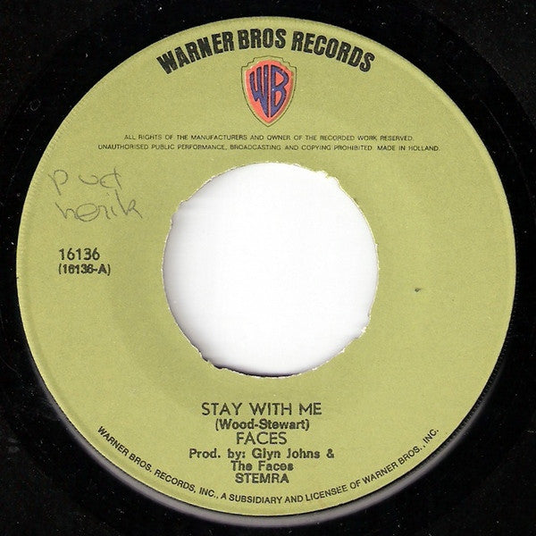 Faces (3) : Stay With Me  (7", Single)