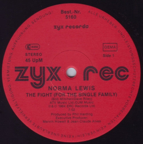 Norma Lewis : The Fight (For The Single Family) (12")