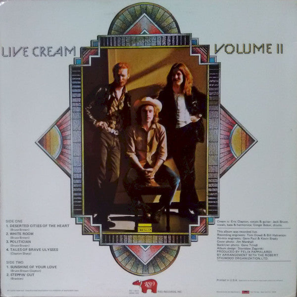 Cream (2) : Live Cream Volume II (LP, Album, RE, PRC)