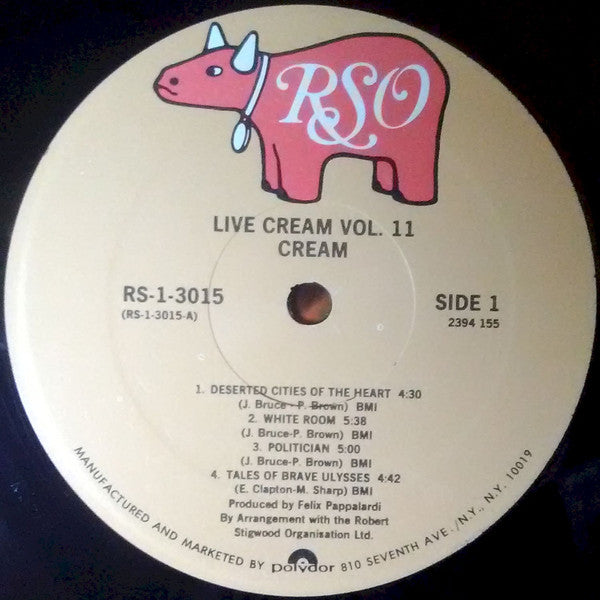Cream (2) : Live Cream Volume II (LP, Album, RE, PRC)